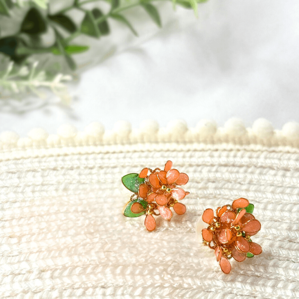 【金木犀/キンモクセイ】2wayイヤリング 秋の新作 揺れるオレンジ 金属アレルギー対応 ニッケルフリー 受注生産 | 9枚目